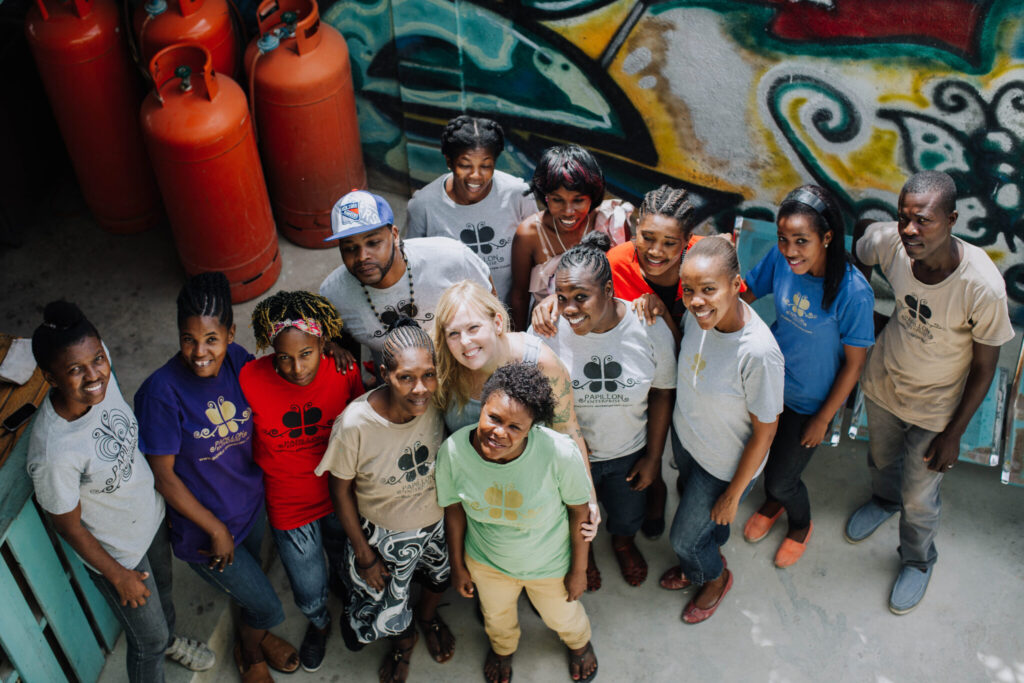 THE HAITIAN ARTISAN GOODS THAT SHELLEY REPRESENTS HAVE BEEN FEATURED ON OPRAH, THE GAP, AND IN VOGUE MAGAZINE AND PRAISED BY DESIGNERS AND PRAISED BY DESIGNERS INCLUDING DONNA KARAN AND STELLA JEAN